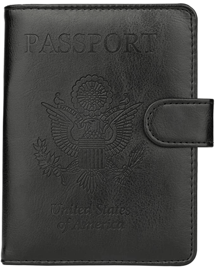 GDTK Leather Passport Holder Cover Case RFID Blocking Travel Wallet