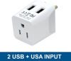 Picture of Ceptics India, Nepal, Bangladesh Travel Adapter Plug with Dual USB
